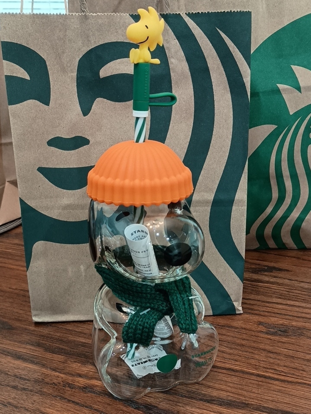 Peanuts + Starbucks 2026 Snoopy Glass Cold Cup 🎃🍂💚